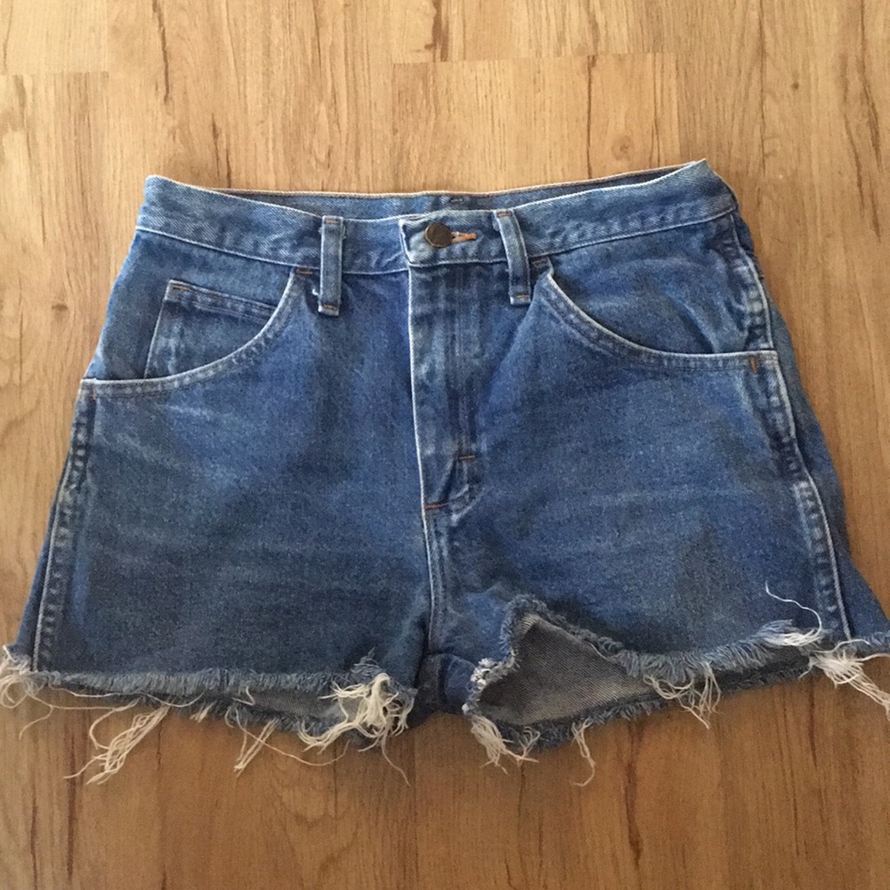 Vintage rustler cutoffs.
